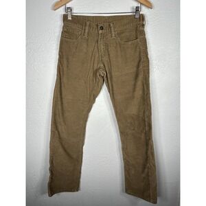 Levi's 514 Slim Straight Corduroy Pants Men 28W 30L Brown Casual Zip Fly‎ VTG